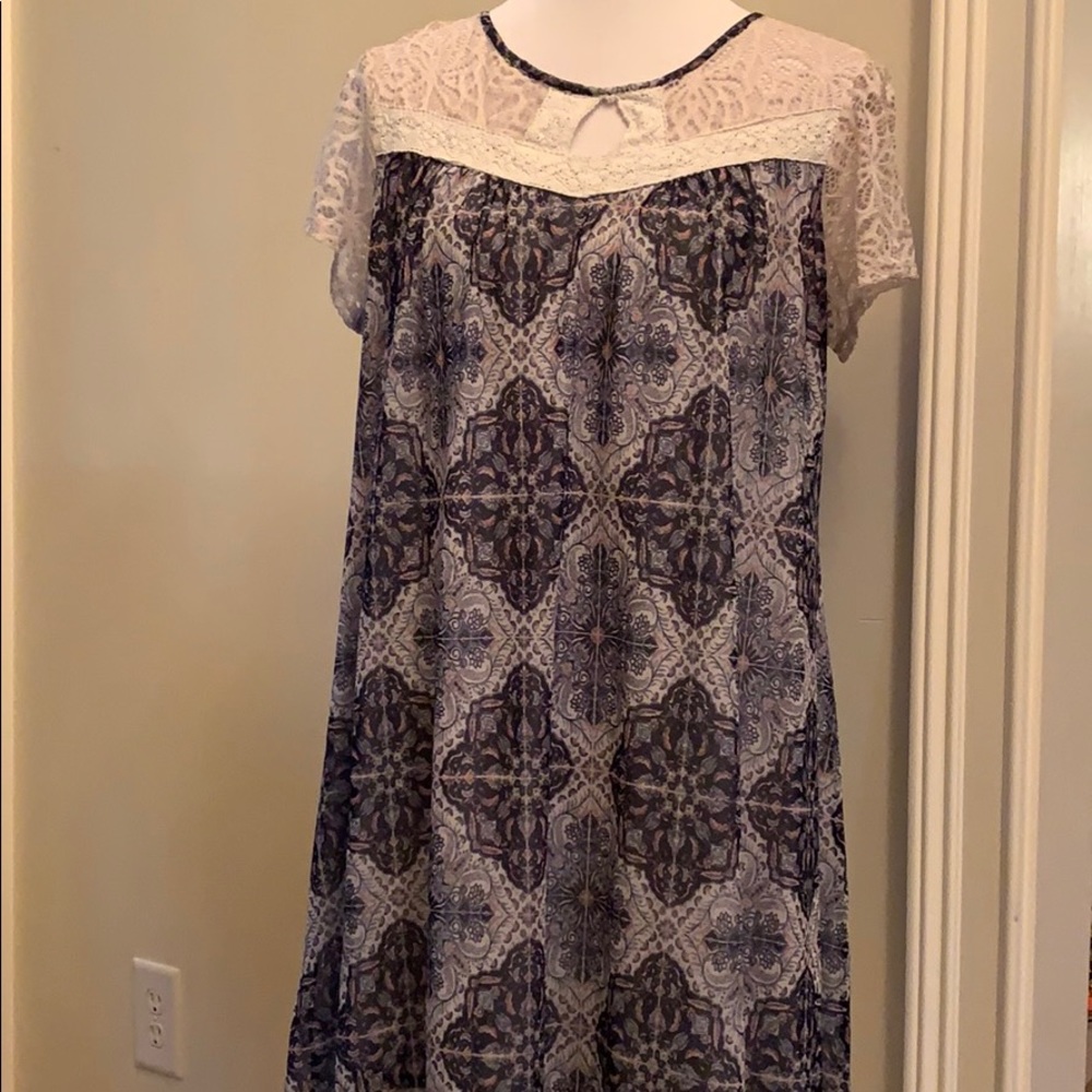 Flowy blue dress